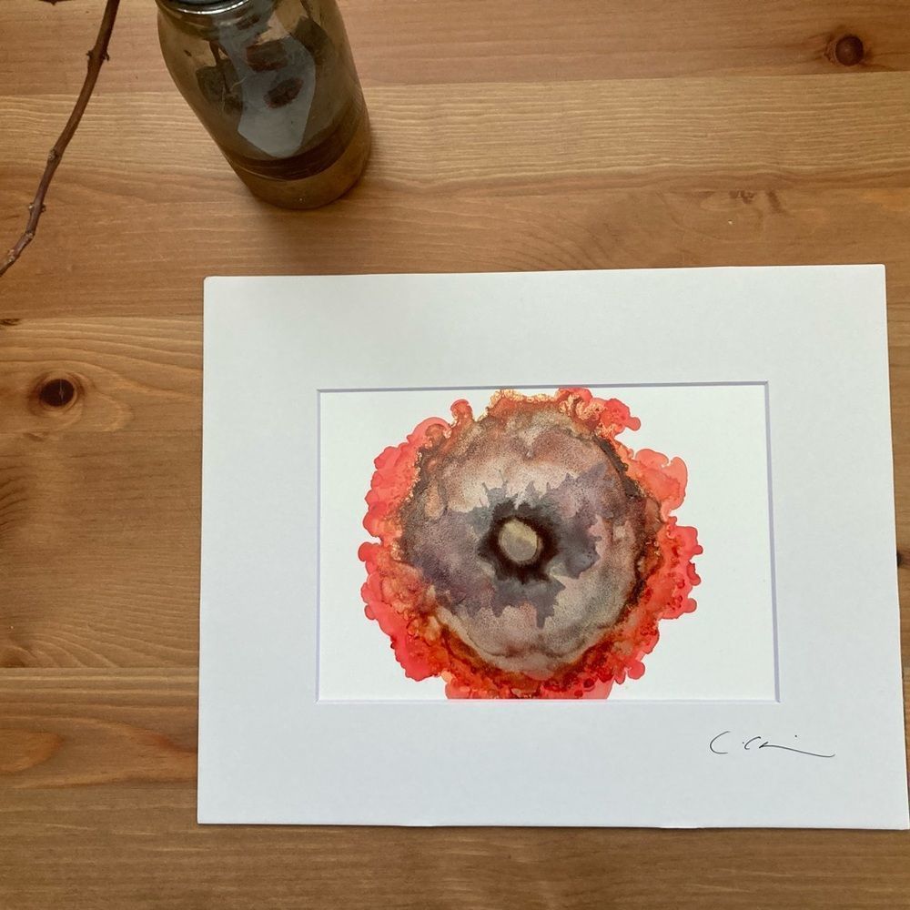 New Original Signed Artwork Alcohol Ink on Paper - Picture 3 of 6